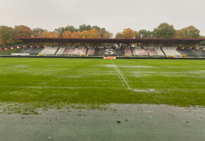 Mecz Fortuna 1. Ligi odwołany. Ulewa nad stadionem