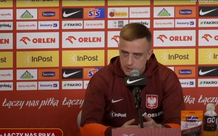 Kamil Grosicki przed meczem z Estonią. 