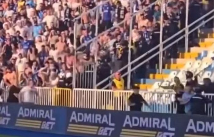 Skandal w Serbii! Polski kibic brutalnie pobity przed meczem Jagiellonii. Wszystko widziały jego dzieci
