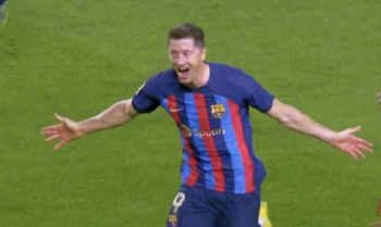 Co za kuriozalny gol Roberta Lewandowskiego. Rywal nabił Polaka i FC Barcelona wyrównała w Pucharze Hiszpanii (VIDEO)