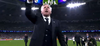 Carlo Ancelotti przed meczem o Superpuchar Europy na PGE Narodowym. 