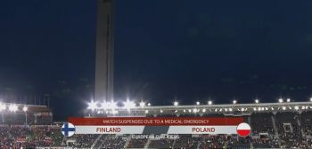 Mecz Finlandia - Polska przerwany. Dramat na trybunach