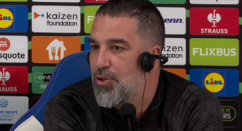 Zrobiło się trochę nerwowo. Trener Szachtara Donieck zirytował się z tego powodu przed meczem z Lechem Poznań (VIDEO)