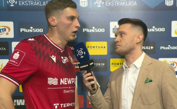 Piłkarz Widzewa przerwał pomeczowy wywiad. To powiedział na koniec...